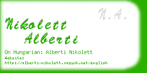 nikolett alberti business card
